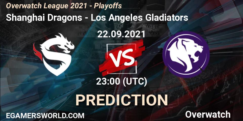 Pronóstico Shanghai Dragons - Los Angeles Gladiators. 23.09.21, Overwatch, Overwatch League 2021 - Playoffs
