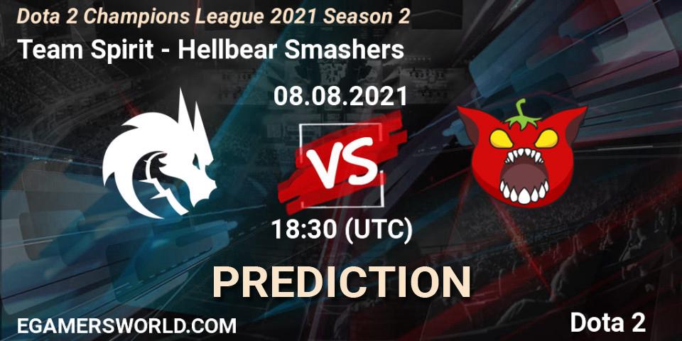 Pronóstico Team Spirit - Hellbear Smashers. 08.08.2021 at 18:51, Dota 2, Dota 2 Champions League 2021 Season 2
