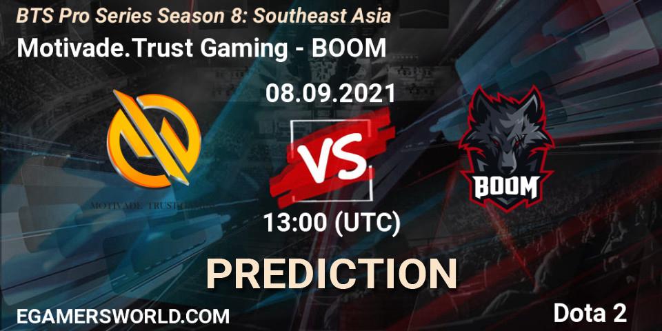 Pronóstico Motivate.Trust Gaming - BOOM. 08.09.2021 at 13:25, Dota 2, BTS Pro Series Season 8: Southeast Asia