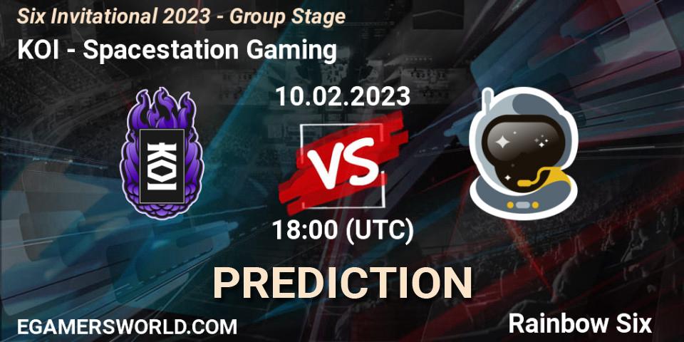 Pronóstico KOI - Spacestation Gaming. 10.02.23, Rainbow Six, Six Invitational 2023 - Group Stage