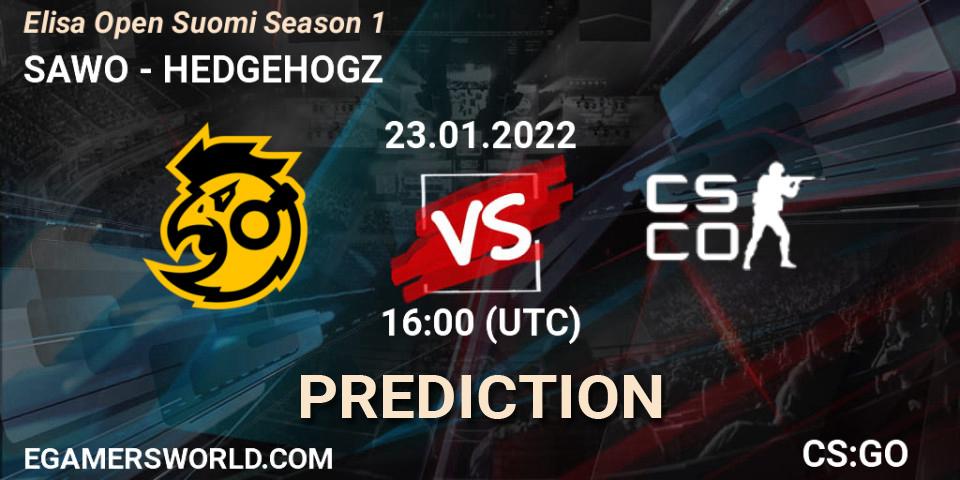 Pronóstico SAWO - HEDGEHOGZ. 23.01.2022 at 16:00, Counter-Strike (CS2), Elisa Open Suomi Season 1