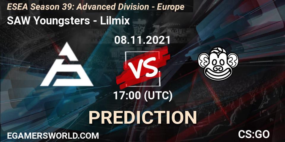 Pronóstico SAW Youngsters - Lilmix. 02.12.2021 at 18:00, Counter-Strike (CS2), ESEA Season 39: Advanced Division - Europe