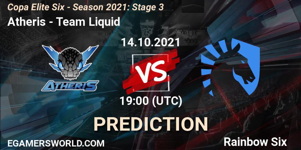 Pronóstico Atheris - Team Liquid. 14.10.2021 at 19:00, Rainbow Six, Copa Elite Six - Season 2021: Stage 3