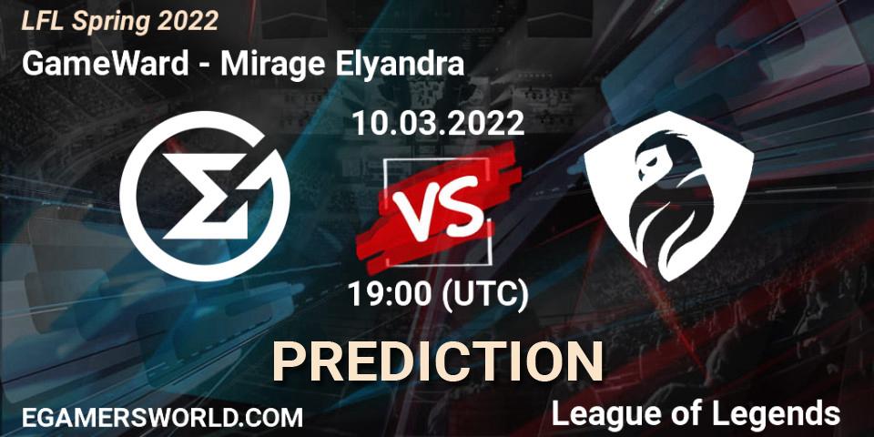 Pronóstico GameWard - Mirage Elyandra. 10.03.2022 at 19:00, LoL, LFL Spring 2022