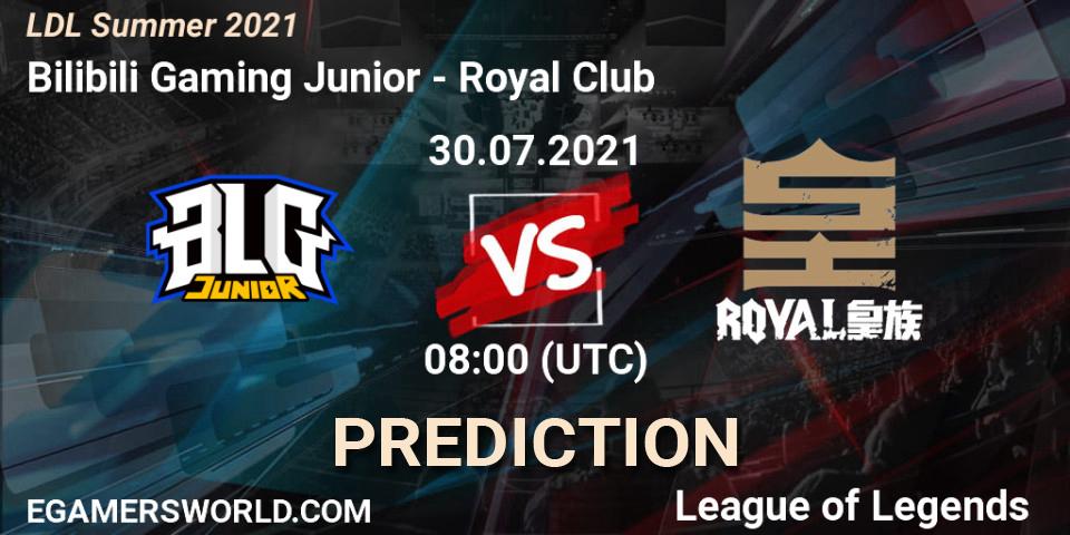 Pronóstico Bilibili Gaming Junior - Royal Club. 31.07.2021 at 09:00, LoL, LDL Summer 2021