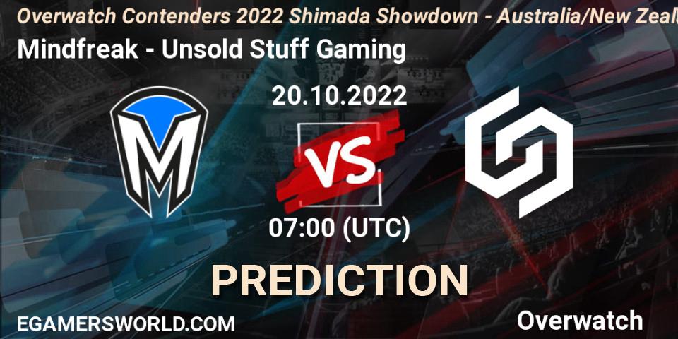Pronóstico Mindfreak - Unsold Stuff Gaming. 20.10.2022 at 07:00, Overwatch, Overwatch Contenders 2022 Shimada Showdown - Australia/New Zealand - October