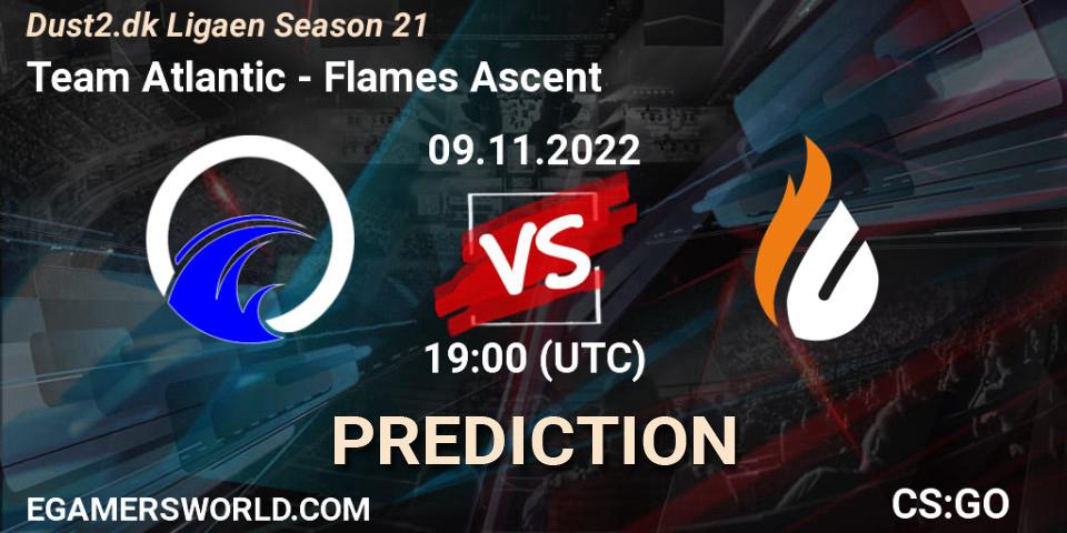 Pronóstico Team Atlantic - Flames Ascent. 09.11.2022 at 19:00, Counter-Strike (CS2), Dust2.dk Ligaen Season 21