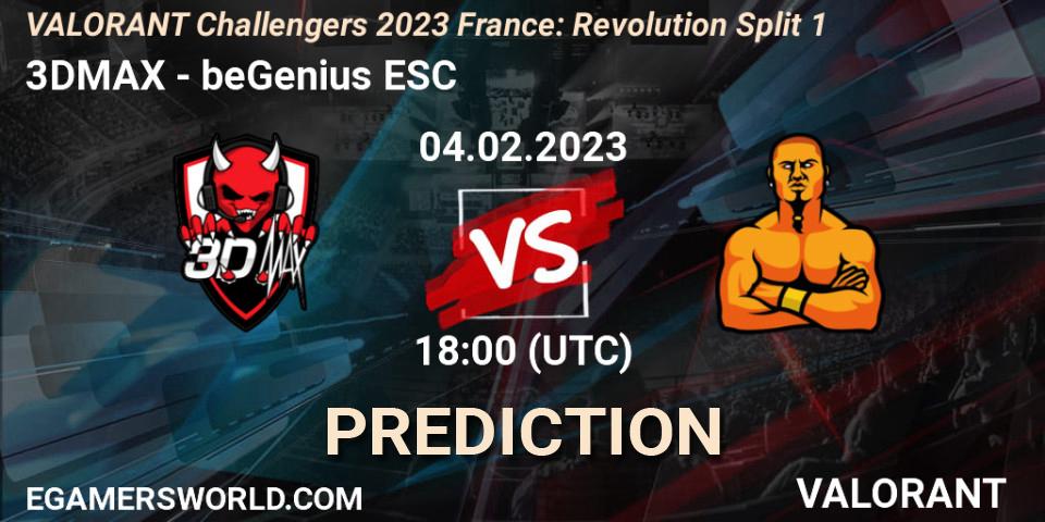 Pronóstico 3DMAX - beGenius ESC. 04.02.23, VALORANT, VALORANT Challengers 2023 France: Revolution Split 1