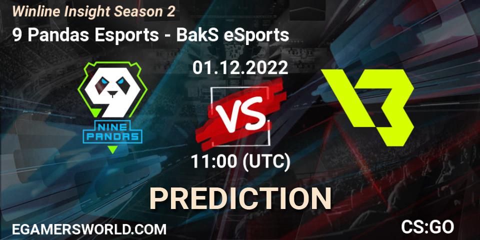 Pronóstico 9 Pandas Esports - BakS eSports. 01.12.22, CS2 (CS:GO), Winline Insight Season 2
