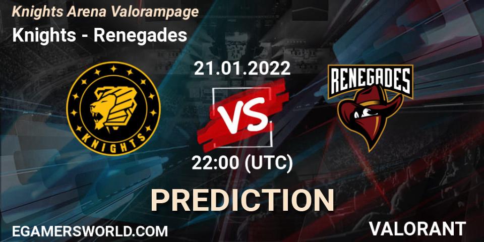 Pronóstico Knights - Renegades. 21.01.2022 at 22:00, VALORANT, Knights Arena Valorampage