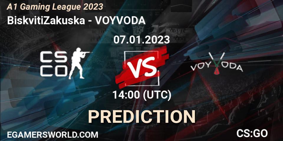 Pronóstico BiskvitiZakuska - VOYVODA. 07.01.2023 at 14:00, Counter-Strike (CS2), A1 Gaming League 2023