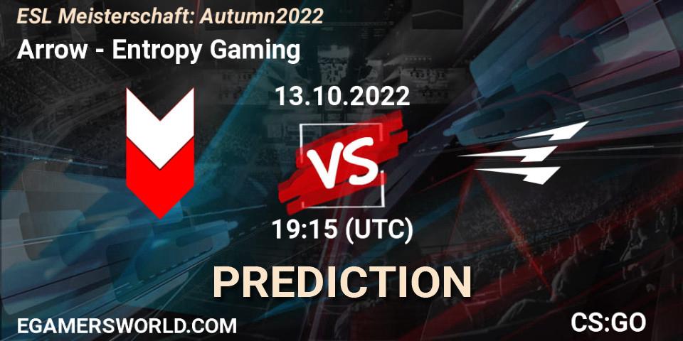 Pronóstico Arrow - Entropy Gaming. 13.10.22, CS2 (CS:GO), ESL Meisterschaft: Autumn 2022