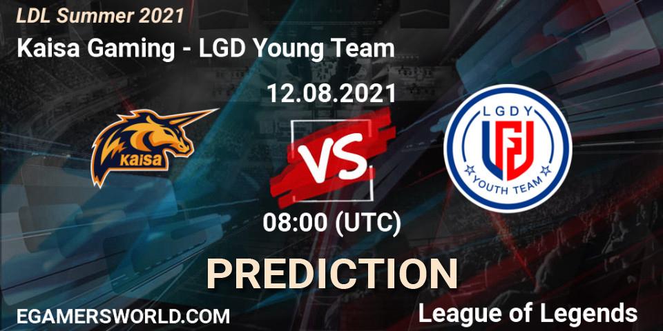 Pronóstico Kaisa Gaming - LGD Young Team. 12.08.2021 at 08:20, LoL, LDL Summer 2021
