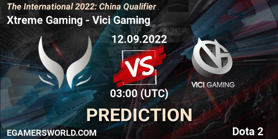 Pronóstico Xtreme Gaming - Vici Gaming. 12.09.2022 at 03:01, Dota 2, The International 2022: China Qualifier