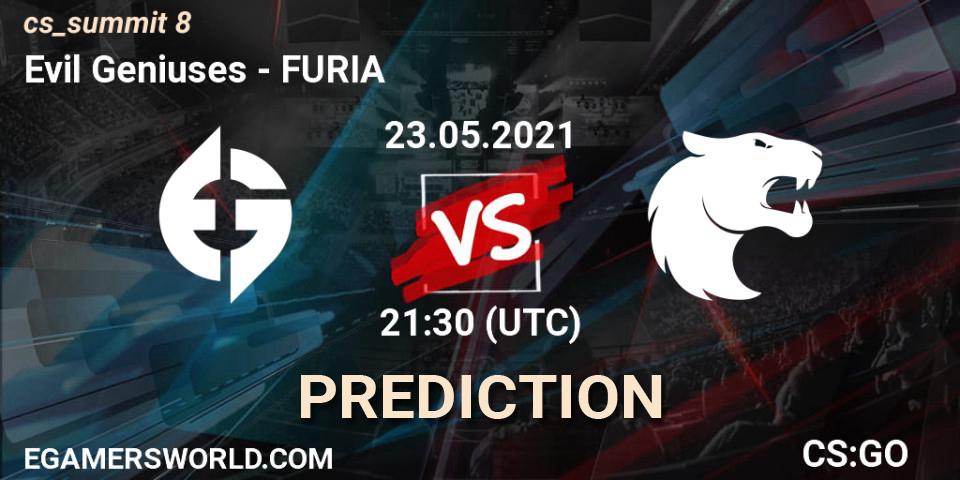 Pronóstico Evil Geniuses - FURIA. 23.05.2021 at 21:30, Counter-Strike (CS2), cs_summit 8