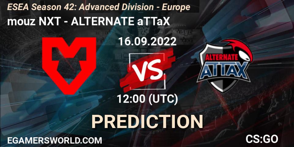 Pronóstico mouz NXT - ALTERNATE aTTaX. 16.09.2022 at 12:00, Counter-Strike (CS2), ESEA Season 42: Advanced Division - Europe
