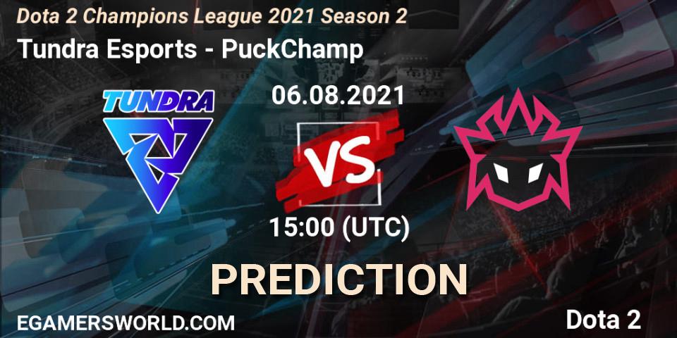 Pronóstico Tundra Esports - PuckChamp. 06.08.2021 at 15:00, Dota 2, Dota 2 Champions League 2021 Season 2