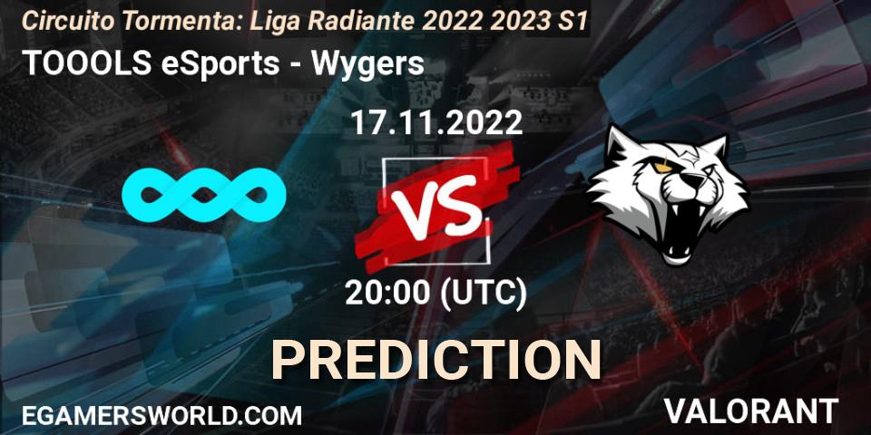 Pronóstico TOOOLS eSports - Wygers. 24.11.22, VALORANT, Circuito Tormenta: Liga Radiante 2022 2023 S1