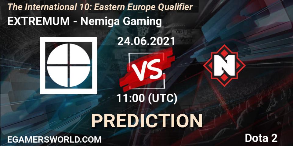 Pronóstico EXTREMUM - Nemiga Gaming. 24.06.21, Dota 2, The International 10: Eastern Europe Qualifier