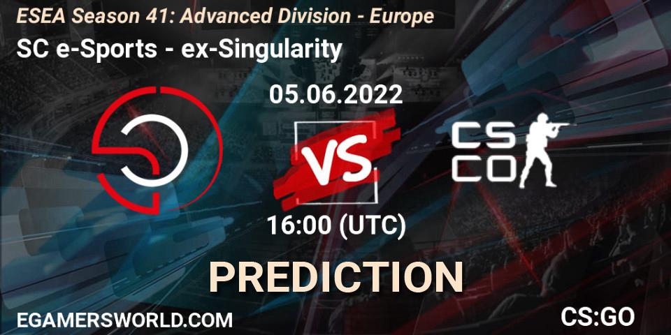 Pronóstico SC e-Sports - ex-Singularity. 05.06.22, CS2 (CS:GO), ESEA Season 41: Advanced Division - Europe