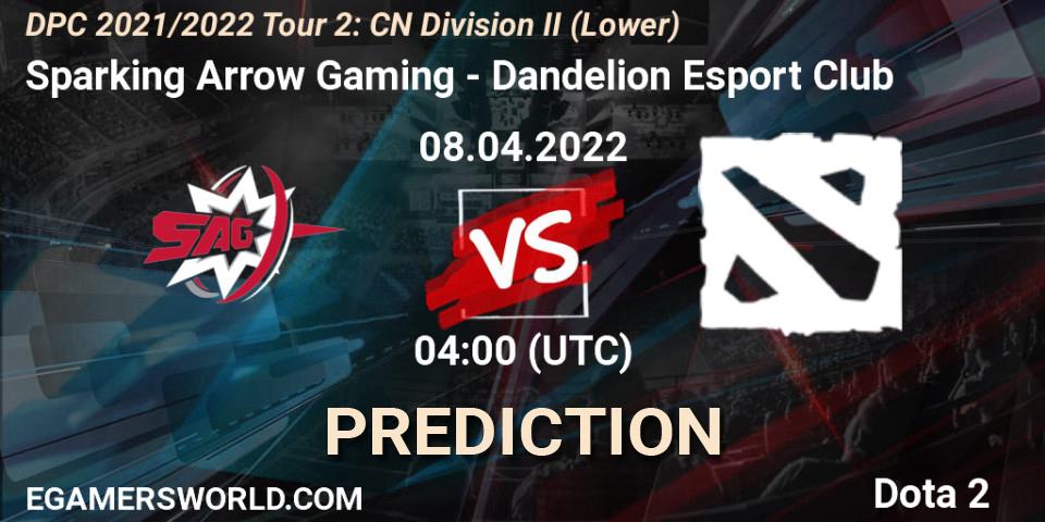 Pronóstico Sparking Arrow Gaming - Dandelion Esport Club. 22.04.22, Dota 2, DPC 2021/2022 Tour 2: CN Division II (Lower)