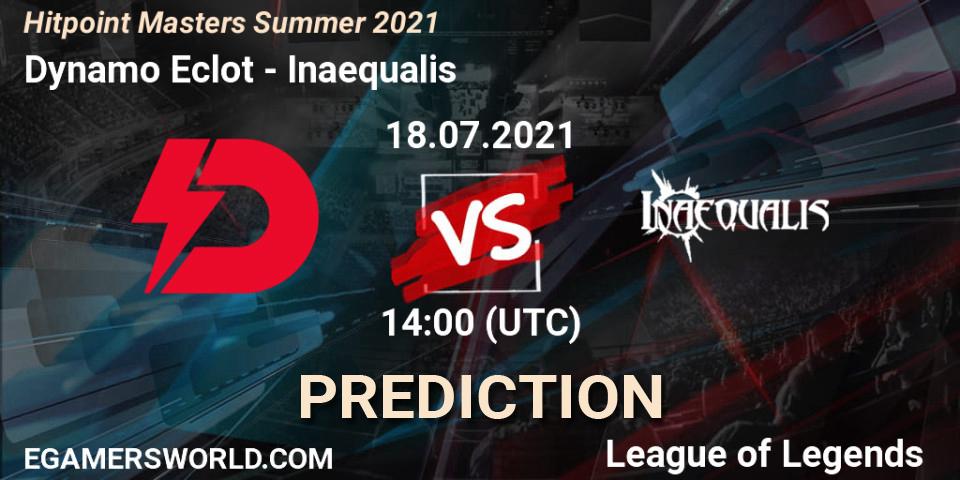 Pronóstico Dynamo Eclot - Inaequalis. 18.07.2021 at 14:00, LoL, Hitpoint Masters Summer 2021
