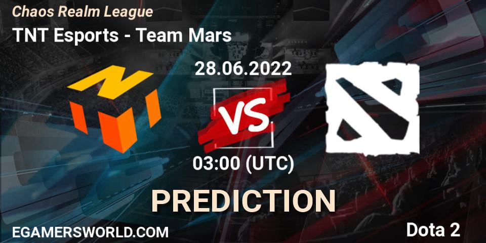 Pronóstico TNT Esports - Team Mars. 28.06.2022 at 03:12, Dota 2, Chaos Realm League 
