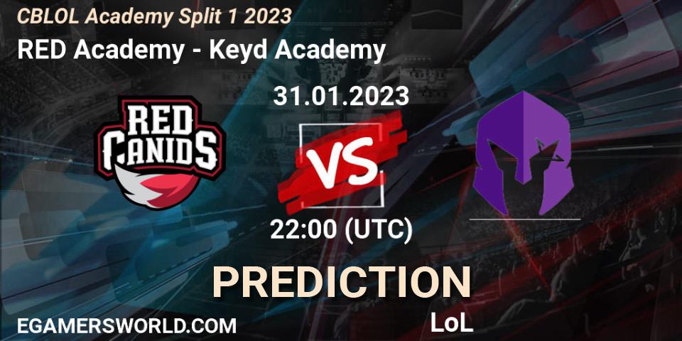 Pronóstico RED Academy - Keyd Academy. 31.01.2023 at 22:00, LoL, CBLOL Academy Split 1 2023