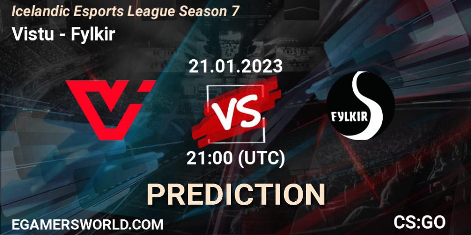 Pronóstico Viðstöðu - Fylkir. 21.01.23, CS2 (CS:GO), Icelandic Esports League Season 7