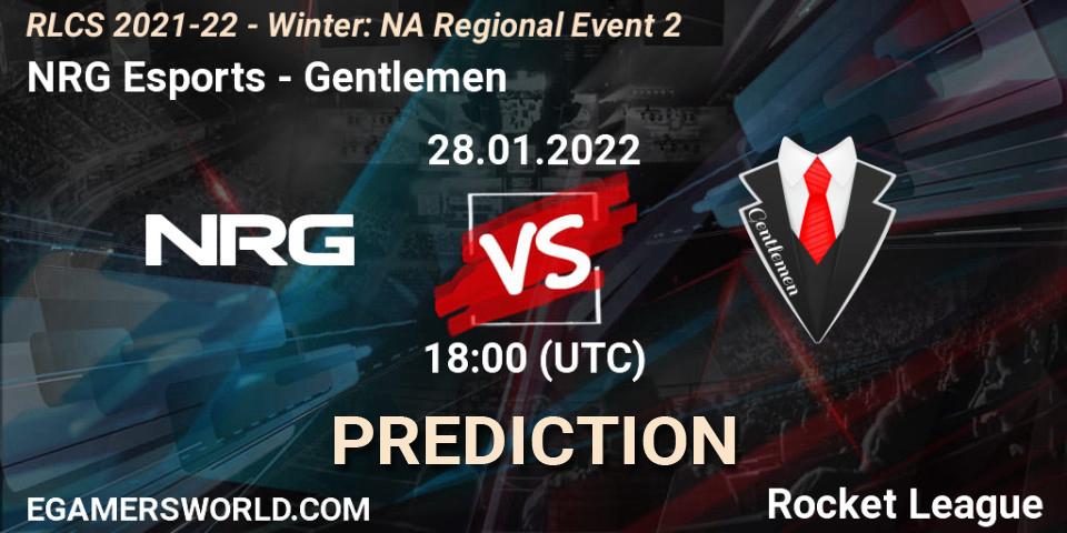 Pronóstico NRG Esports - Gentlemen. 28.01.2022 at 18:00, Rocket League, RLCS 2021-22 - Winter: NA Regional Event 2