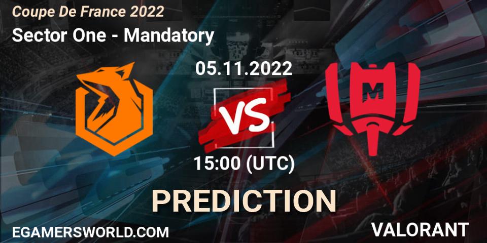 Pronóstico Sector One - Mandatory. 05.11.2022 at 15:00, VALORANT, Coupe De France 2022