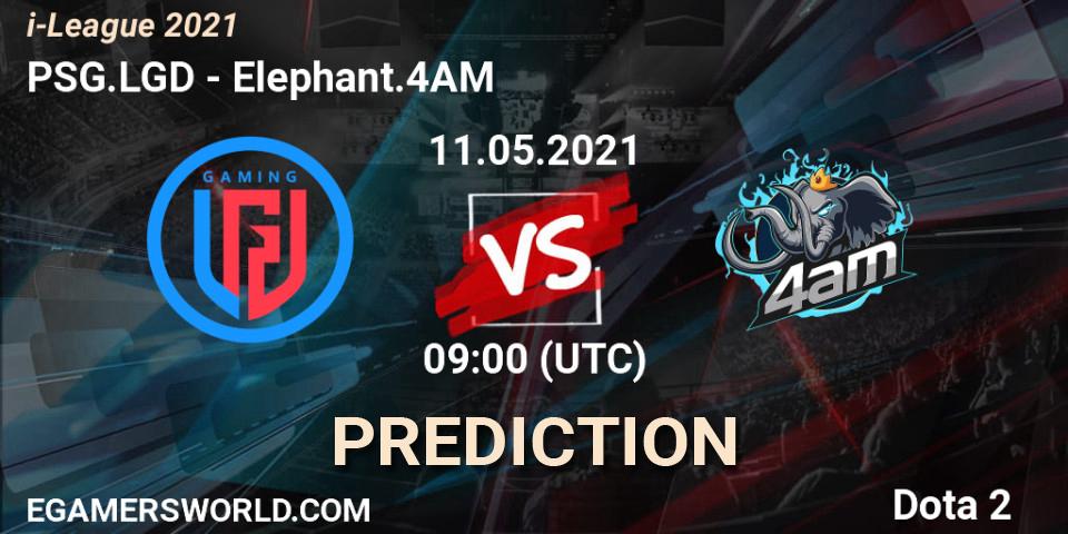Pronóstico PSG.LGD - Elephant.4AM. 11.05.2021 at 08:02, Dota 2, i-League 2021 Season 1