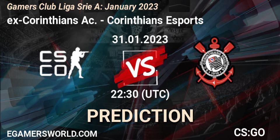 Pronóstico ex-Corinthians Ac. - Corinthians Esports. 31.01.23, CS2 (CS:GO), Gamers Club Liga Série A: January 2023