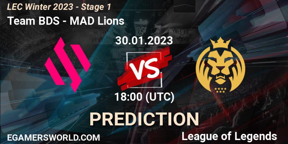 Pronóstico Team BDS - MAD Lions. 30.01.23, LoL, LEC Winter 2023 - Stage 1