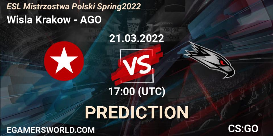 Pronóstico Wisla Krakow - AGO. 21.03.2022 at 17:00, Counter-Strike (CS2), ESL Mistrzostwa Polski Spring 2022