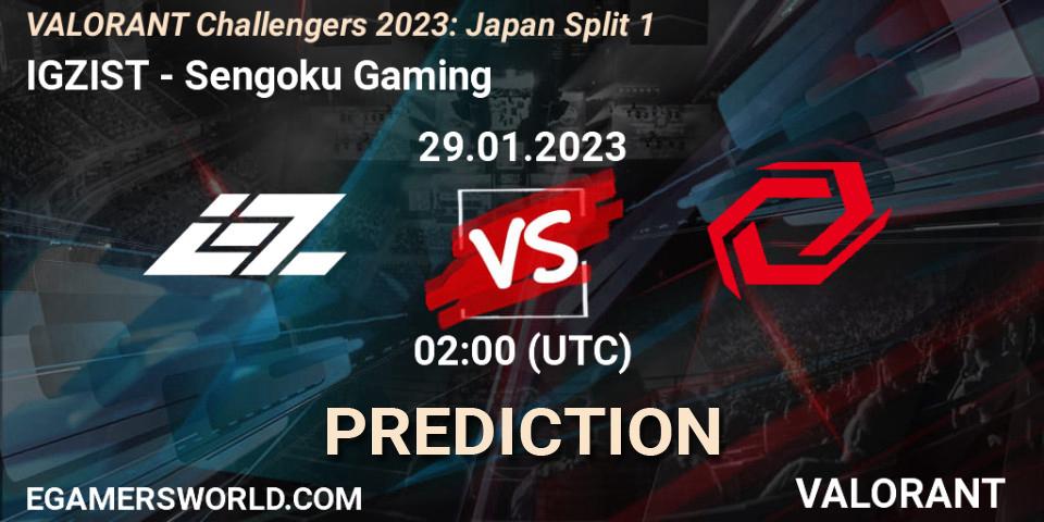 Pronóstico IGZIST - Sengoku Gaming. 29.01.23, VALORANT, VALORANT Challengers 2023: Japan Split 1