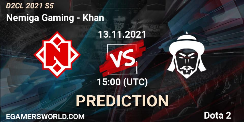 Pronóstico Nemiga Gaming - Khan. 13.11.2021 at 15:46, Dota 2, Dota 2 Champions League 2021 Season 5