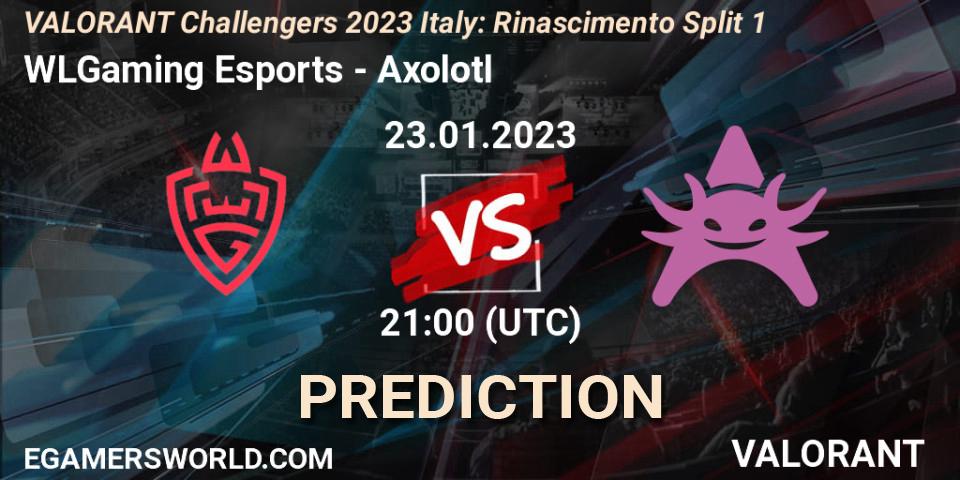 Pronóstico WLGaming Esports - Axolotl. 23.01.2023 at 22:00, VALORANT, VALORANT Challengers 2023 Italy: Rinascimento Split 1