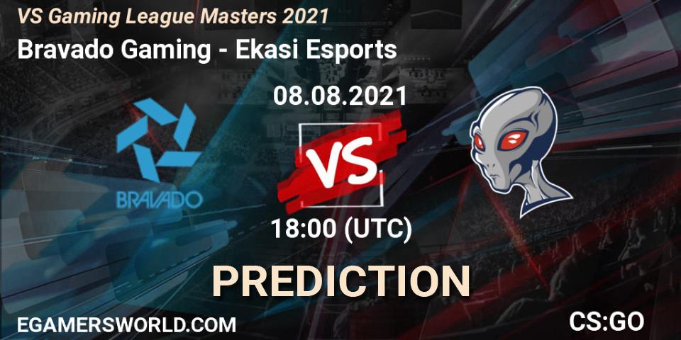 Pronóstico Bravado Gaming - Ekasi Esports. 08.08.2021 at 18:00, Counter-Strike (CS2), VS Gaming League Masters 2021