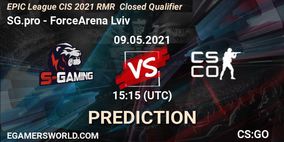 Pronóstico SG.pro - ForceArena Lviv. 09.05.2021 at 15:15, Counter-Strike (CS2), EPIC League CIS 2021 RMR Closed Qualifier