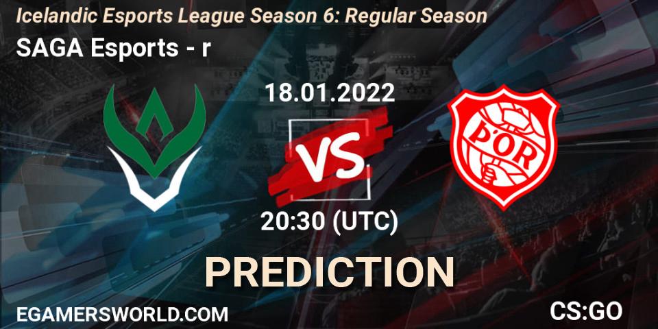 Pronóstico SAGA Esports - Þór. 18.01.2022 at 20:30, Counter-Strike (CS2), Icelandic Esports League Season 6: Regular Season