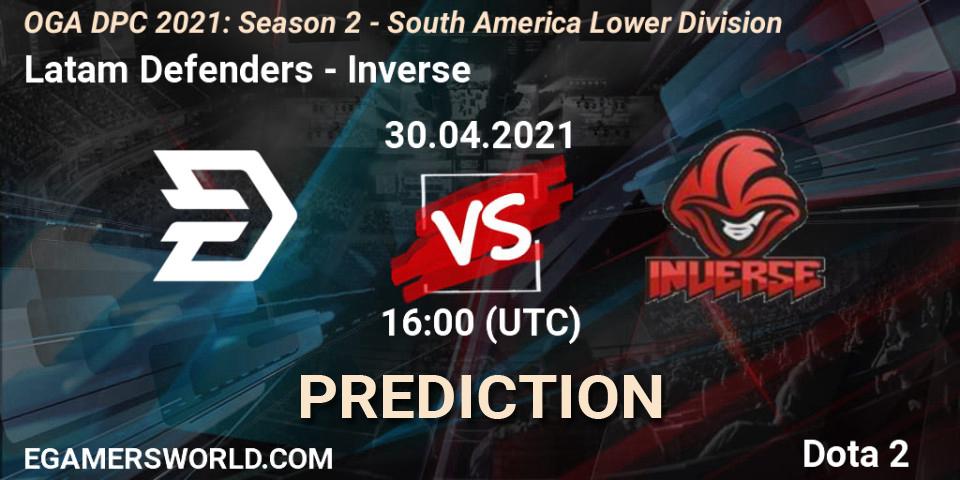 Pronóstico Latam Defenders - Inverse. 30.04.2021 at 16:00, Dota 2, OGA DPC 2021: Season 2 - South America Lower Division 