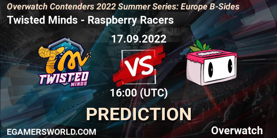 Pronóstico Twisted Minds - Raspberry Racers. 17.09.2022 at 16:00, Overwatch, Overwatch Contenders 2022 Summer Series: Europe B-Sides