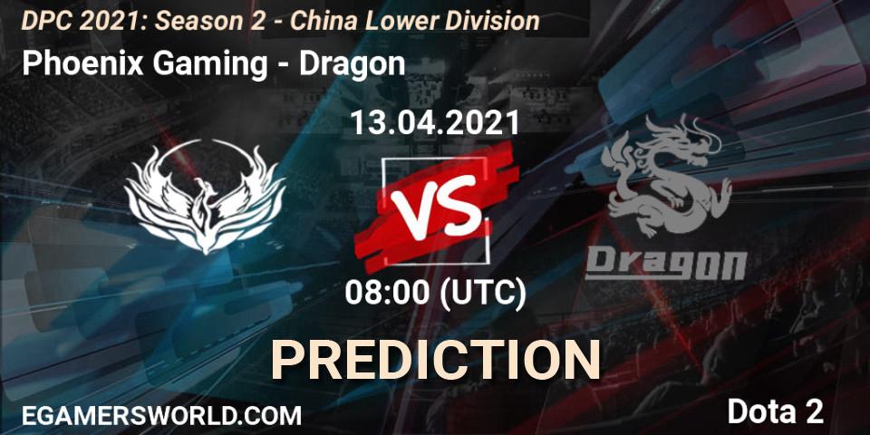 Pronóstico Phoenix Gaming - Dragon. 13.04.2021 at 07:02, Dota 2, DPC 2021: Season 2 - China Lower Division