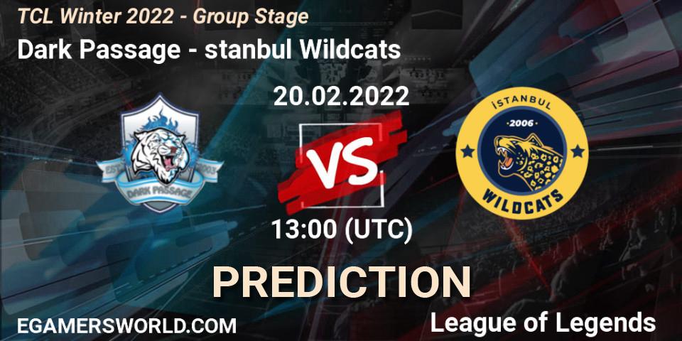 Pronóstico Dark Passage - İstanbul Wildcats. 20.02.22, LoL, TCL Winter 2022 - Group Stage