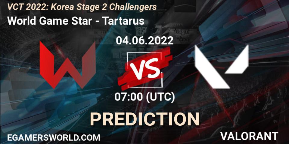Pronóstico World Game Star - Tartarus. 04.06.2022 at 07:00, VALORANT, VCT 2022: Korea Stage 2 Challengers