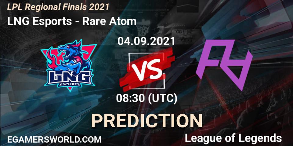 Pronóstico LNG Esports - Rare Atom. 04.09.21, LoL, LPL Regional Finals 2021
