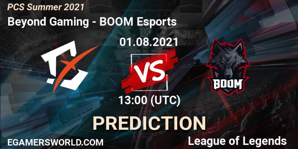 Pronóstico Beyond Gaming - BOOM Esports. 01.08.2021 at 13:00, LoL, PCS Summer 2021