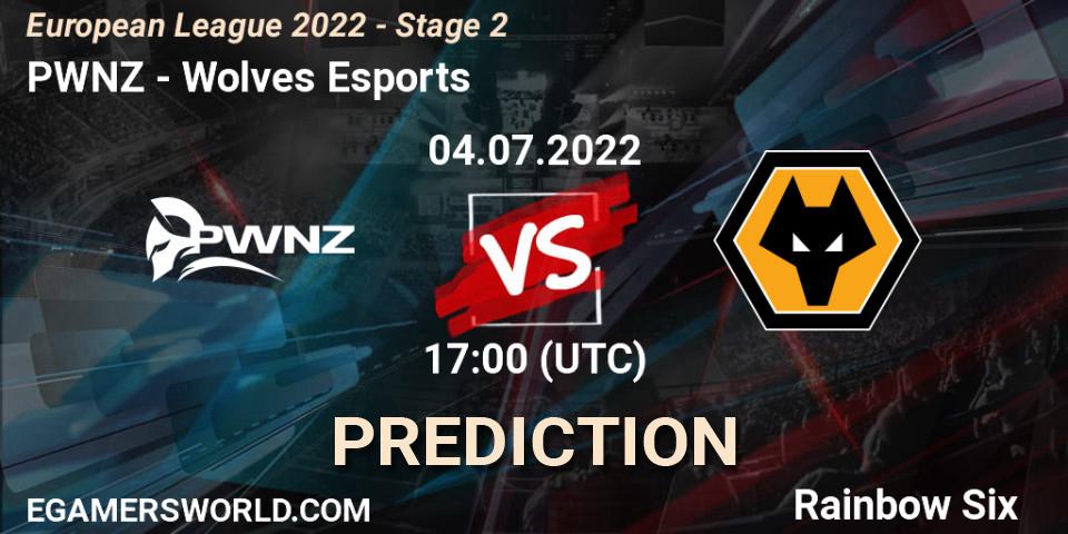 Pronóstico PWNZ - Wolves Esports. 04.07.2022 at 17:00, Rainbow Six, European League 2022 - Stage 2