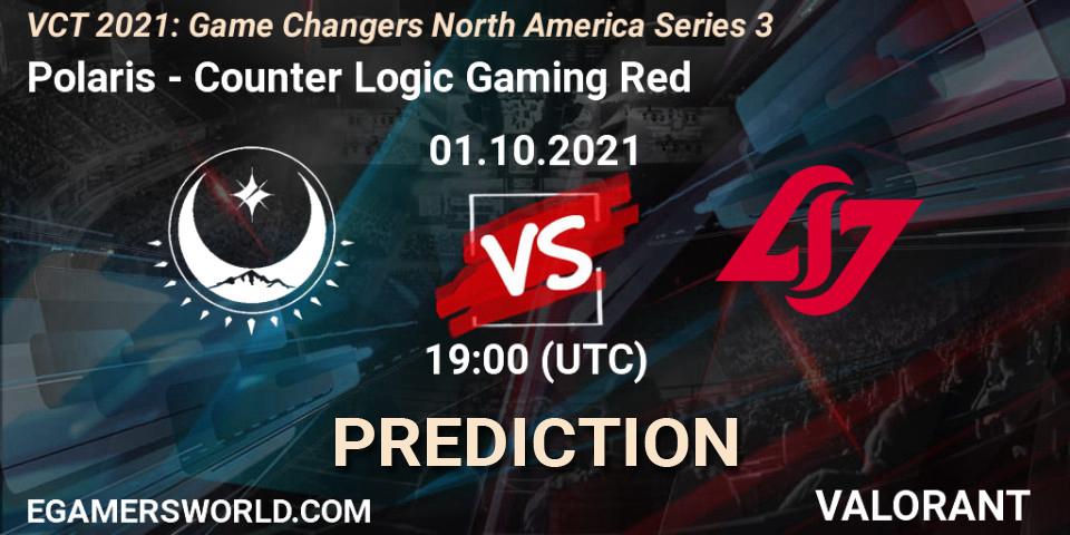 Pronóstico Polaris - Counter Logic Gaming Red. 01.10.2021 at 19:00, VALORANT, VCT 2021: Game Changers North America Series 3